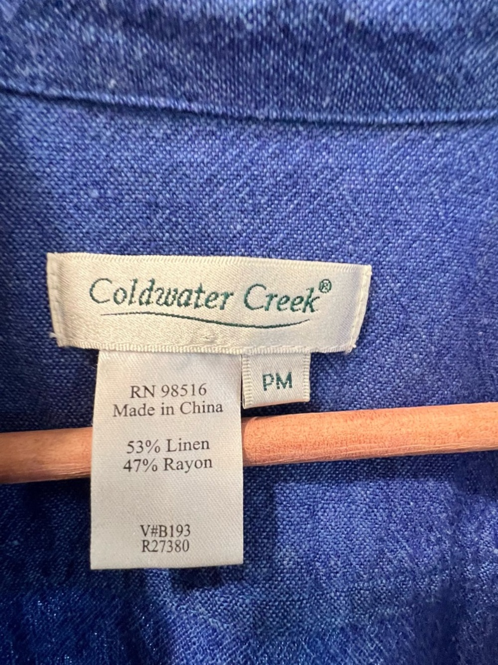 Coldwater Creek Men's Indigo Chambray Shirt Jacket PM size - Picture 2 of 5